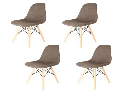 Sillas Eames Tapizada Marrón x4