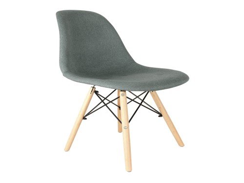 Silla Eames Tapizada Verde Petróleo x4