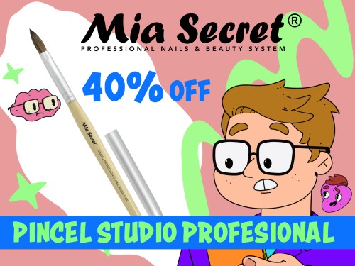 Pincel Profesional para Acrílico #8 de Cerdas Naturales de Mia Secret