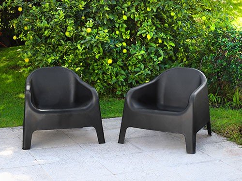 SET 2 SILLONES SKARPO NEGRO