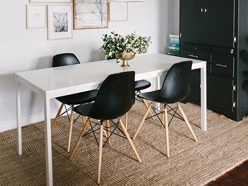 SET 4 SILLAS DE DISEÑO EAMES NEGRAS