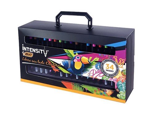 KIT MARCADORES BIC INTENSITY LIBERA TU LADO CREATIVO x34