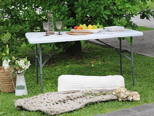 MESA PICNIC PLEGABLE 1.80 BLANCA