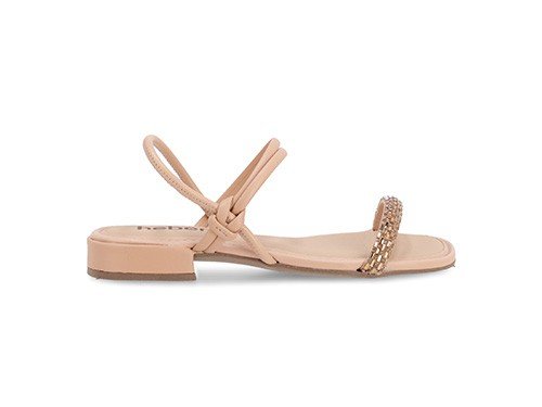 Sandalias Brillos Bajitas Heben Elegantes Fajas Mujer Moda