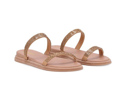 Sandalias Chatitas Heben Brillos Fajas Mujer Moda Elegantes