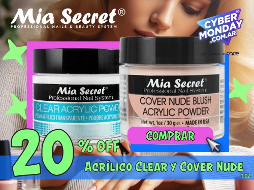 Traslucido, con tiempo de activación adecuado acrílico de Mia Secret