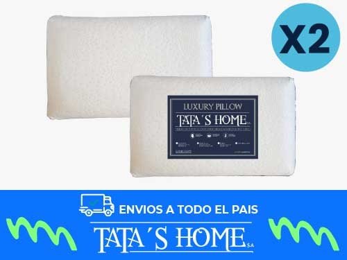 Combo Almohada Espuma Viscoelastica 65x40 Funda Lavable