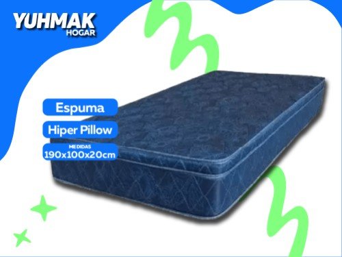 Colchon Maxiking Picasso Azul 190X100X26