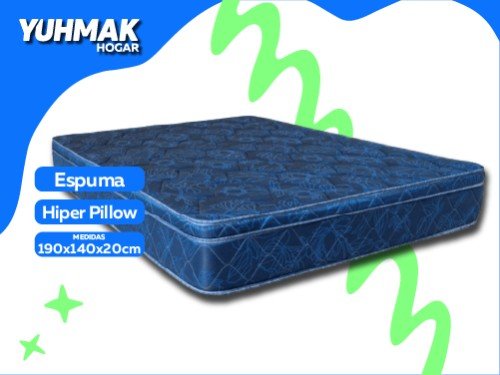 Colchon Maxiking Picasso Azul 190X140X26