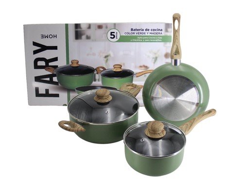 Set Ollas Fary Home Bateria Cocina 5 Piezas Antiadherentes