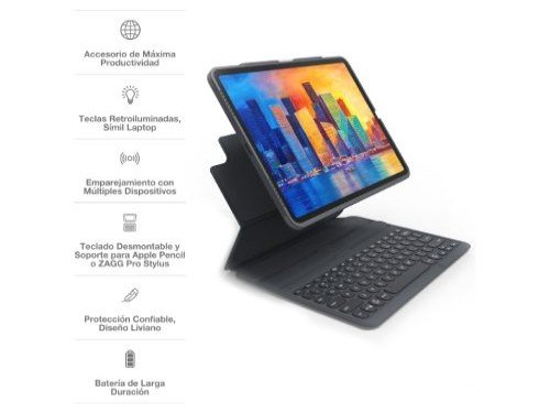 Teclado con Funda ZAGG iPad 12.9 (6 Gen) Pro Keys Desmontable