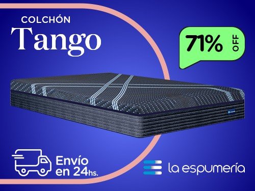 Colchón Tango Black 2 Plazas (140x190 cm) de Espuma