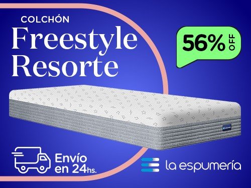 Colchón Freestyle 1 Plaza (80x190 cm) de Resortes