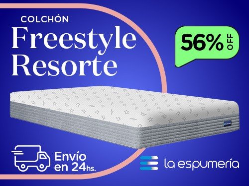 Colchón Freestyle 2 Plazas (140x190 cm) de Resortes