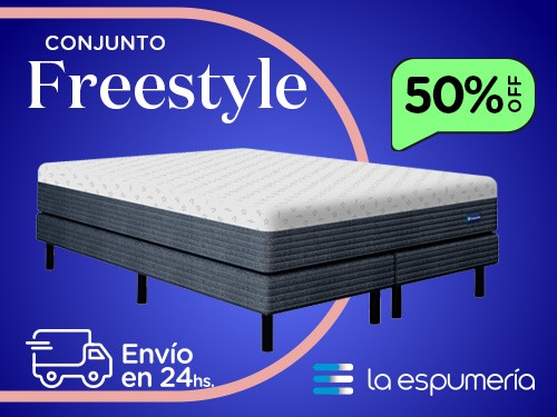 Sommier y Colchón Freestyle King (180x200 cm) de Espuma