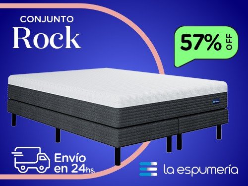 Sommier y Colchón Rock Super King (200x200 cm) de Espuma