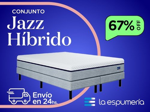 Sommier y Colchón Jazz Super King (200x200 cm) de Resortes Pocket