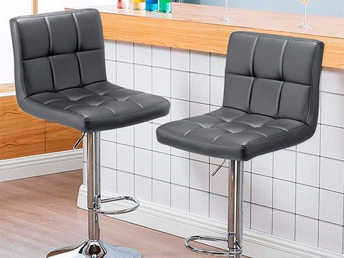 Asiento Desayunador Ecocuero Silla Bar Taburete Cromado