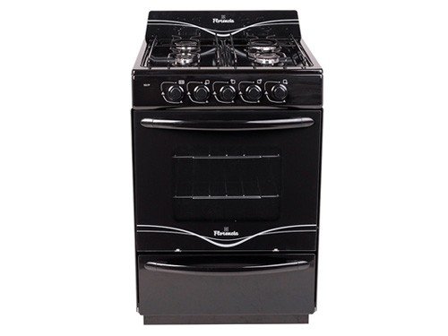 Cocina Negra 56cm Multigas 4 Hornallas Fácil limpieza Florencia