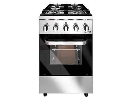 Cocina Multigas 55cm Acero Inoxidable Ladrillos Refractarios Morelli