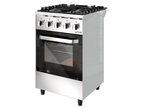 Cocina Multigas 55cm Acero Inoxidable Ladrillos Refractarios Morelli