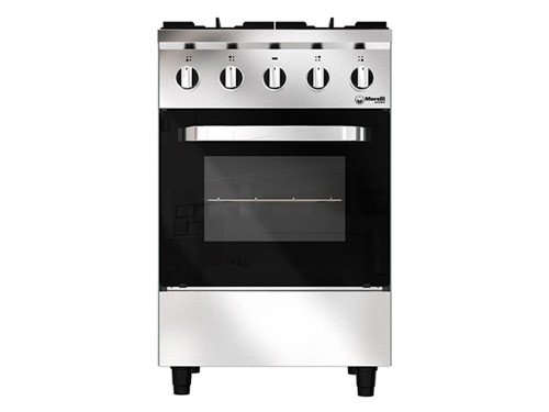 Cocina Multigas 55cm Acero Inoxidable Ladrillos Refractarios Morelli