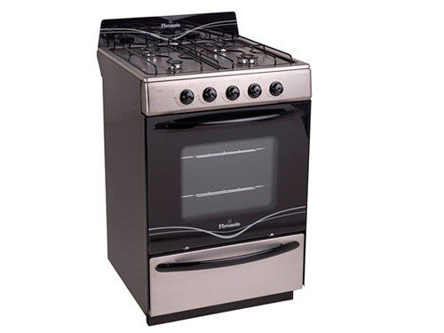 Cocina Acero inox. Multigas 56cm 4 Hornallas Fácil limpieza Florencia