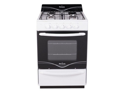 Cocina Blanca 56cm Multigas 4 Hornallas Fácil limpieza Florencia