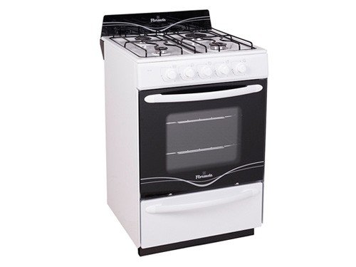 Cocina Blanca 56cm Multigas 4 Hornallas Fácil limpieza Florencia