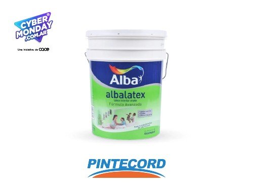 Latex Interior Lavable Alba Albalatex Blanco 20 lts Acabado Mate