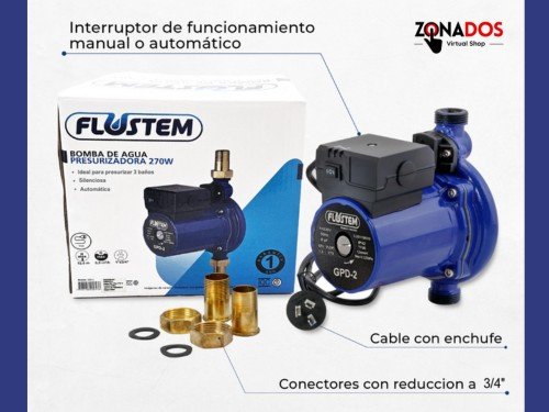 Bomba Presurizadora, Mas Presión Agua Caliente y Fría hasta 3 Baños