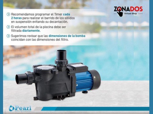 Bomba Piscina para Filtrado y Limpieza hasta Piletas de 70.000 Litros