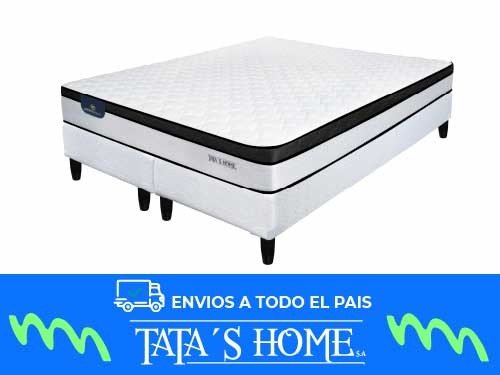 Sommier Queen Size Resortes Bonnell 160x200x24 Serta Vernon