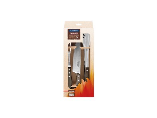 Juego para asado de Acero inox Mango Castaño 3 pzas Tramontina