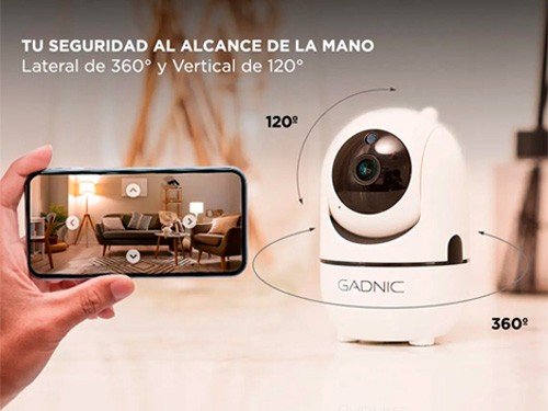 Cámara de Seguridad Motorizada FHD Wi-Fi Visión Nocturna SX9 GADNIC