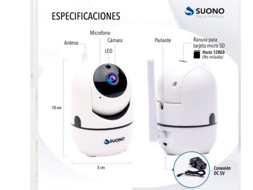 Cámara De Seguridad IP 360° Motorizada Wifi Suono Visión Nocturna