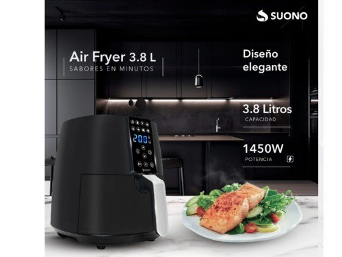 Freidora De Aire Suono Led Digital Air Fryer 3.8l 1450w Antihaderente