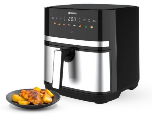 Freidora De Aire Antiadherente Suono Air Fryer Digital 8L 1800W