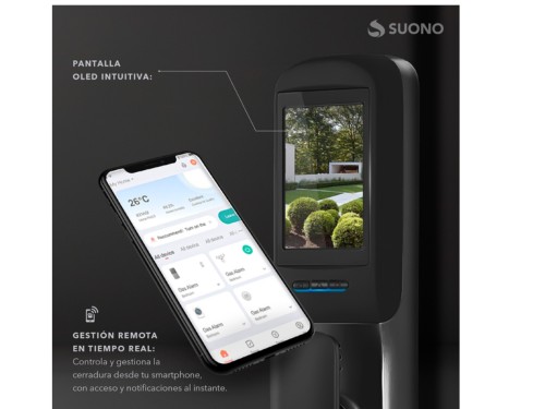 Cerradura Digital Smartlock Suono Wifi Pantalla Oled Id Pro Hasta 55mm