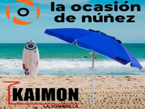 Sombrilla Playera 2m Kaimon Reforzada Deflector Viento Playa