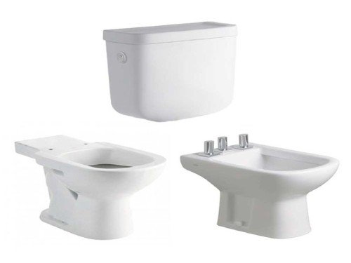 Conjunto Inodoro + Deposito + Bidet "BARI"