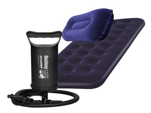 Colchon Inflable 1 Plaza Bestway + Almohada + Inflador Manual Bestway