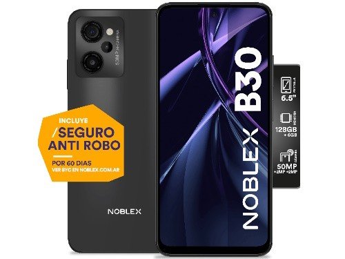 CELULAR NOBLEX B30 6.5" NEGRO 6GB/128GB