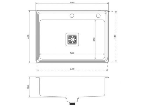 Bacha simple cocina  Mi pileta con sifon 783E