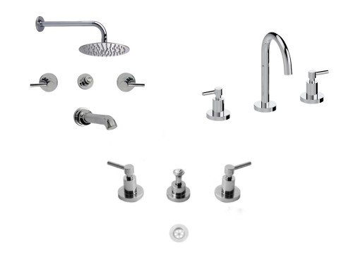 Combo grifería baño Triumph lever Hidromet