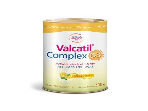 Valcatil Complex D3 Sabor Limón 300g. Piel - Cabellos - Uñas. C