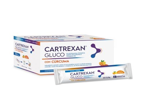 Cartrexan Gluco. Sticks x30 U. Glucosamina Potásica Cúrcuma, Ácido Hia