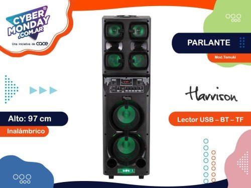 Parlante Mod. Temuki inalámbrico usb-micrófono alto:97 cm Harrison