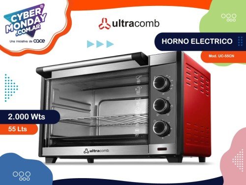 Horno eléctrico Mod. UC-55CN, Cap. 55 Lts. Pot: 2000 Wts, Ultracomb