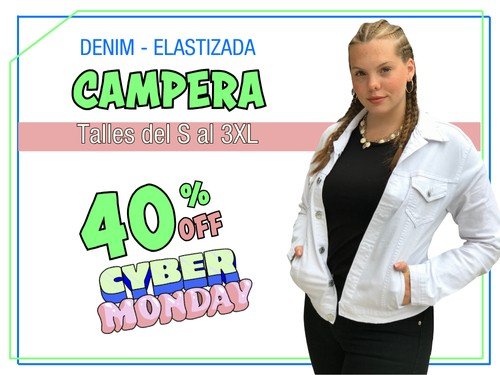 CAMPERA DE JEAN ELASTIZADA HASTA EL 3XL